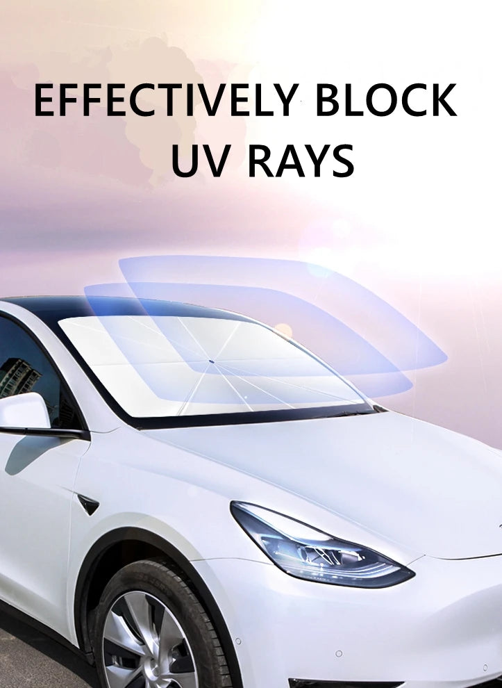 Retractable Umbrella Windshield Sun Shade