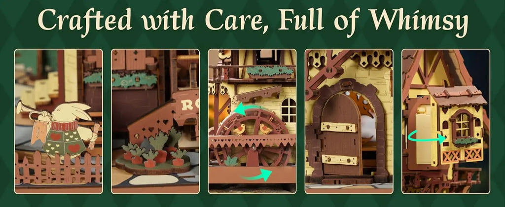 Rokr 3D Wooden Cuckoo Clock Puzzle Kit with Working Bird - view 12