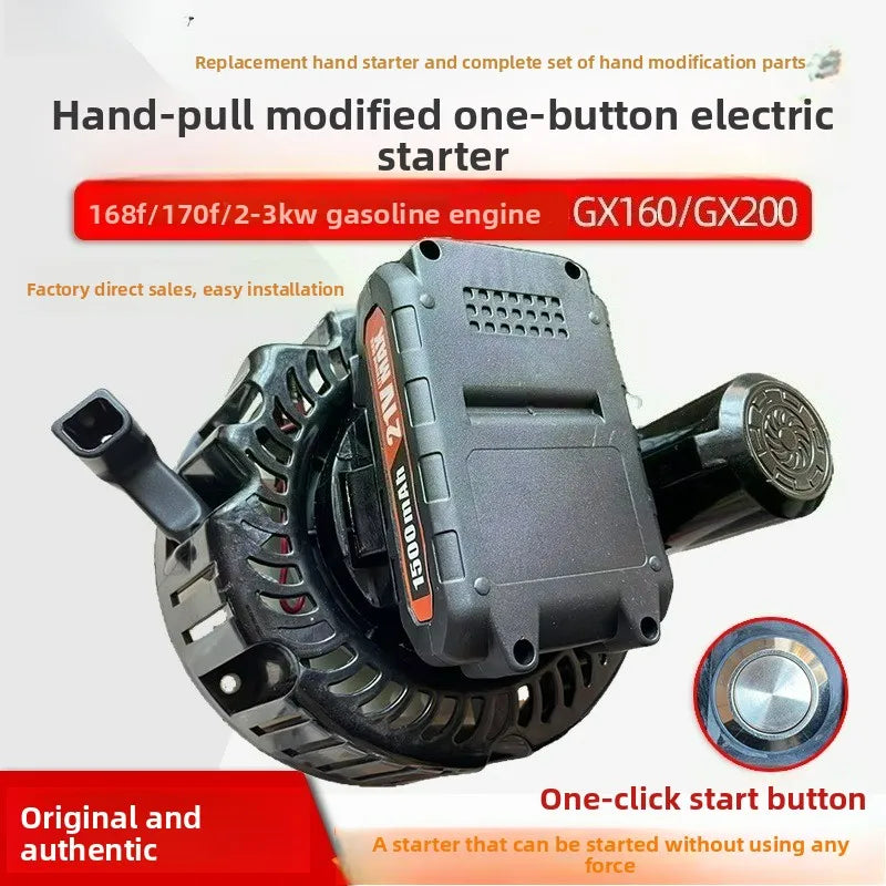 Gas-oline Engine 168F170 New Easy Start Generator Micro Tiller Water Pump Modified Pull Plate Lithium Battery Starter