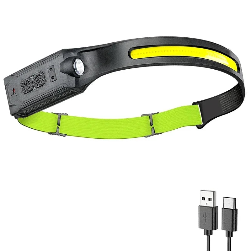 Rechargeable LED Headlamp with 3 Modes for Camping, Running & Emergency