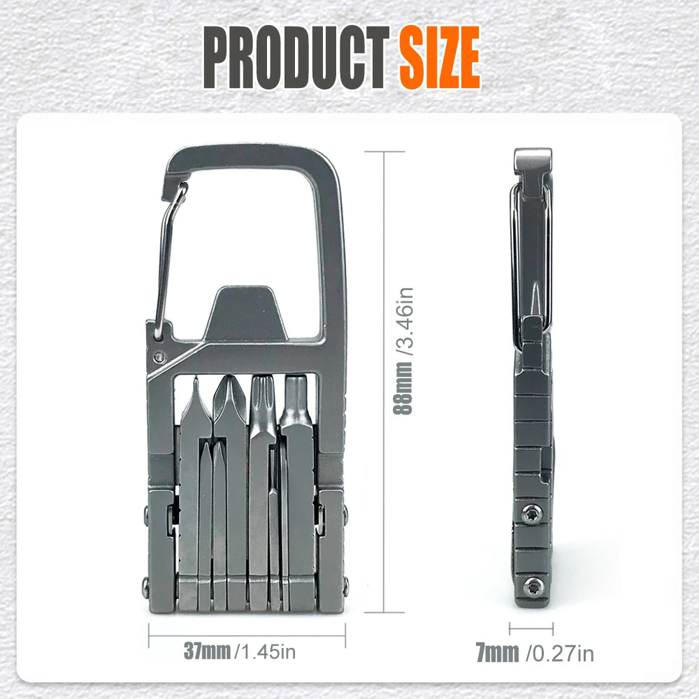 13-in-1 Folding Keychain Multi-Tool, Screwdriver & Corkscrew - image 6