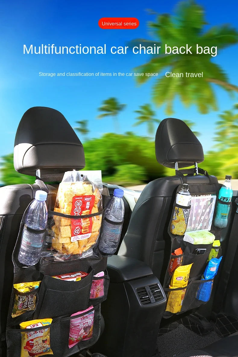 Car Back Seat Organizer with Tablet Holder and Storage Pockets