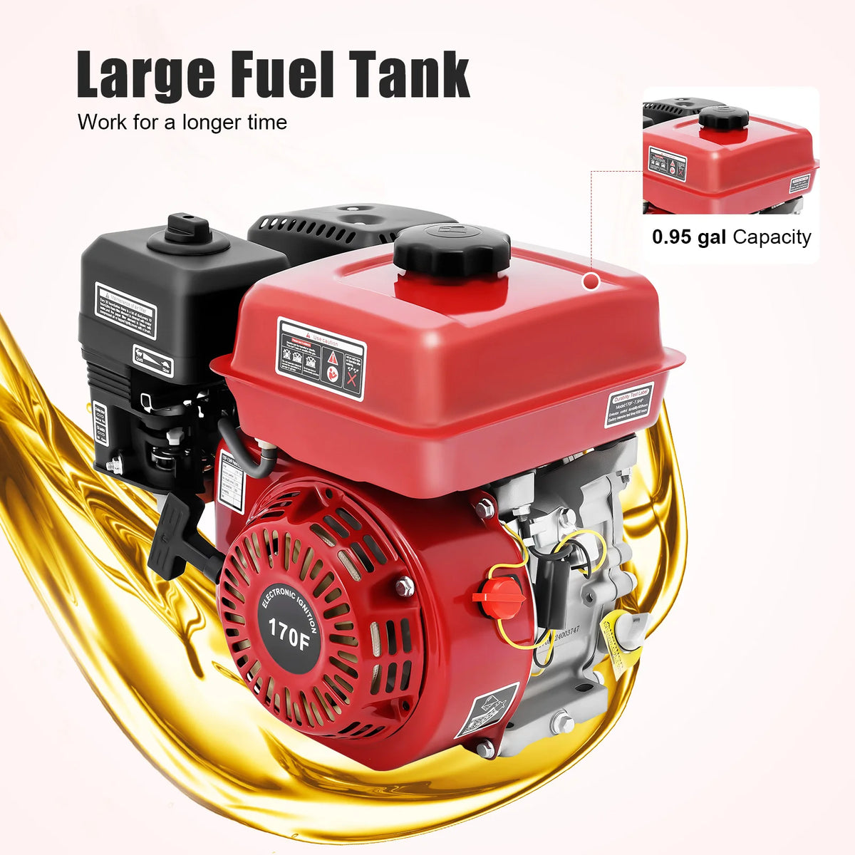 212cc 7.5HP 4-Stroke Gas Engine with Recoil Start for Pumps and Karts