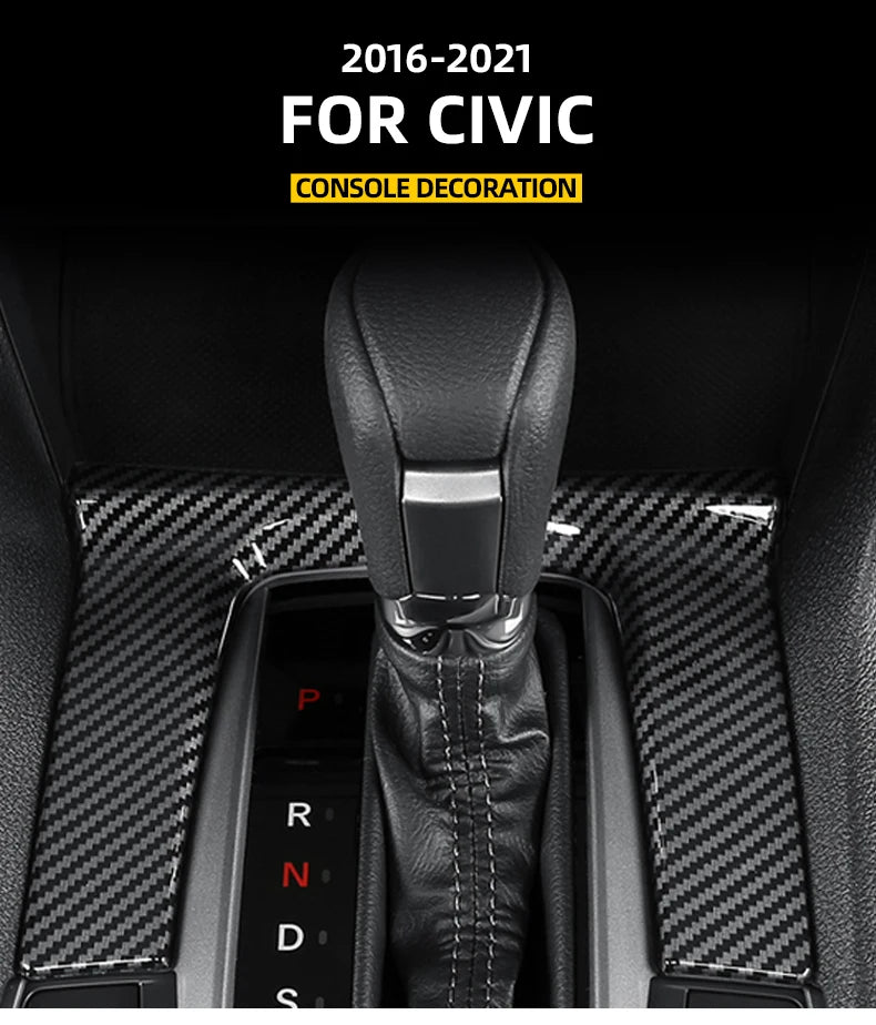 Gear Panel Decorative Sticker for Honda Civic 2016-2021