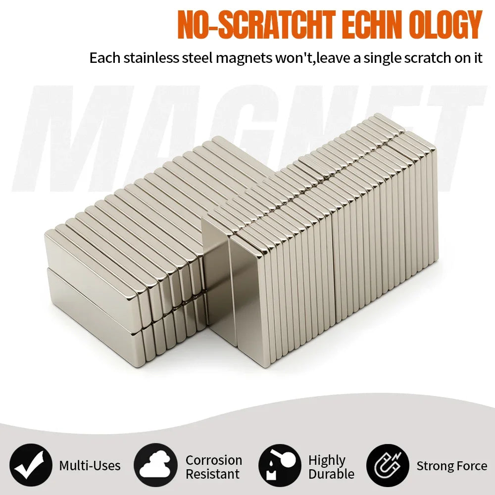 N35 Neodymium Block Magnets 30x10x3mm & 30x20x10mm, Strong Permanent