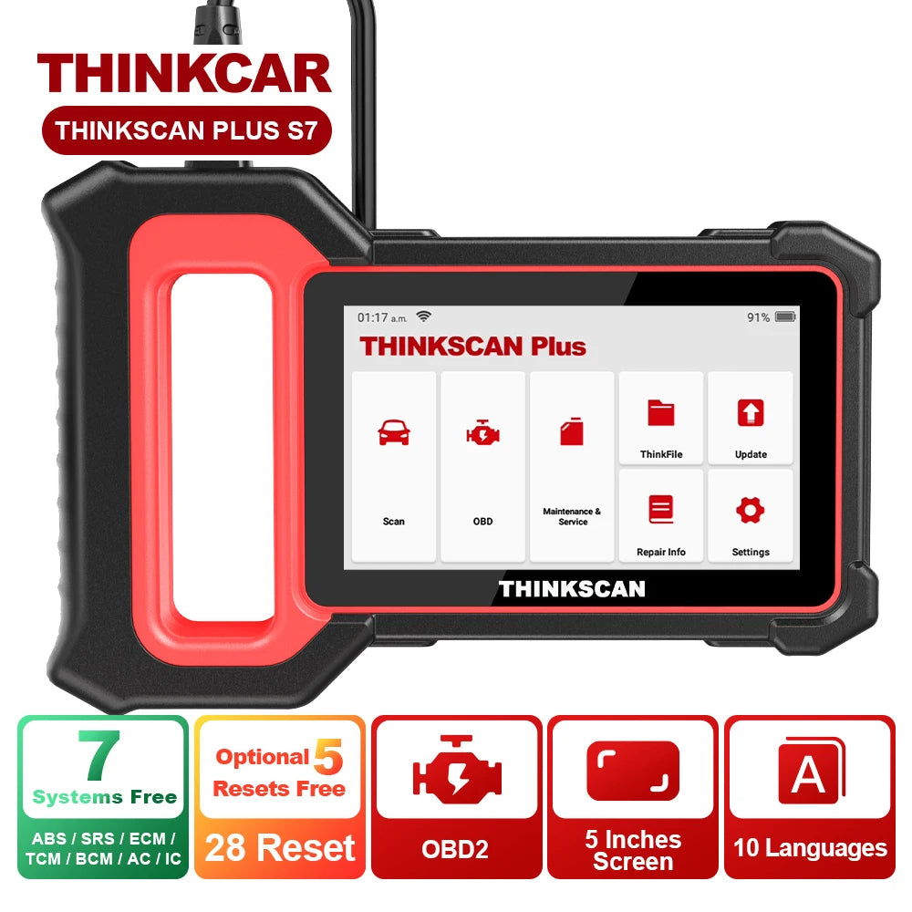 THINKSCAN Plus OBD2 Car Diagnostic Scanner - ABS, Engine, SRS & More - image 8
