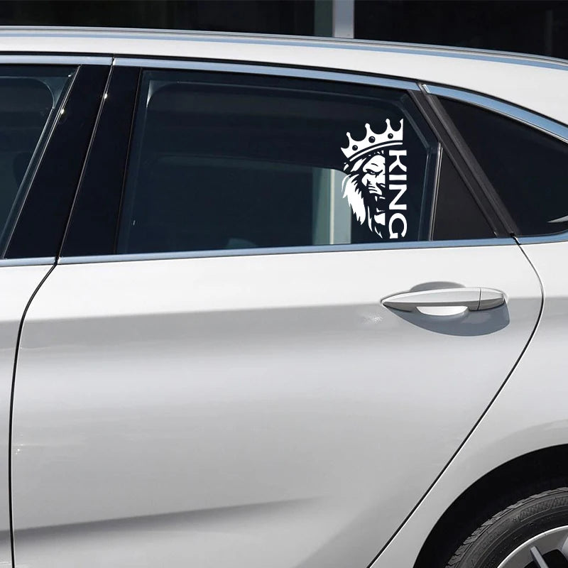 Lion With Crown Die-Cut Vinyl Sticker for Car Bumper and Laptop - view 3