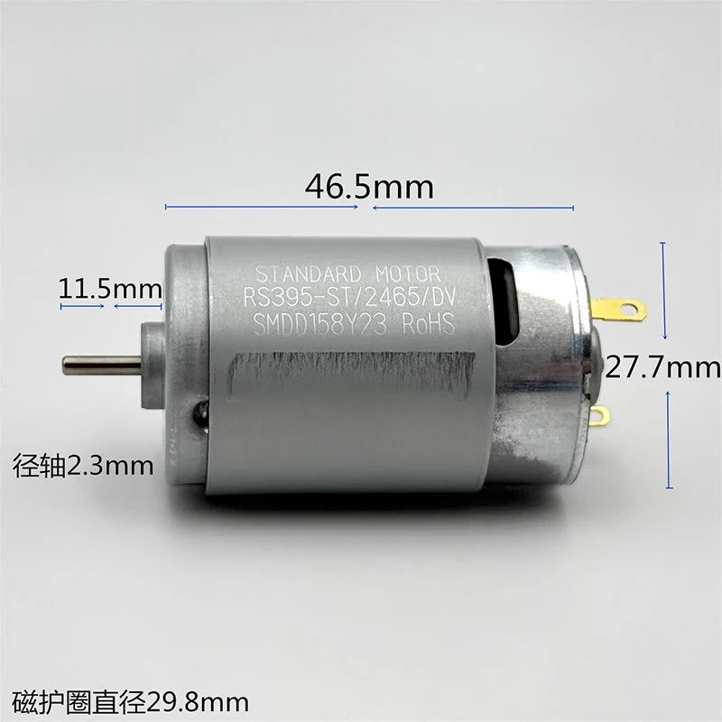 Standard Motor RS395-ST/2465 DC 12V 18V 24V 11500RPM Mini 28mm RS-395 Electric Motor Large Torque DIY Hobby Toy Model