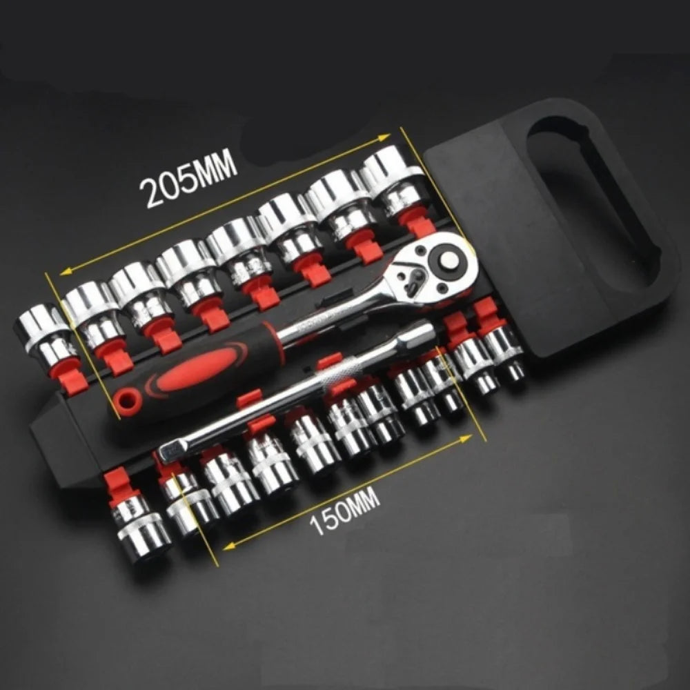 12 Pcs Wrench Socket Set Motorcycle Bicycle Car Boat Auto Repair Bike Tool Kit