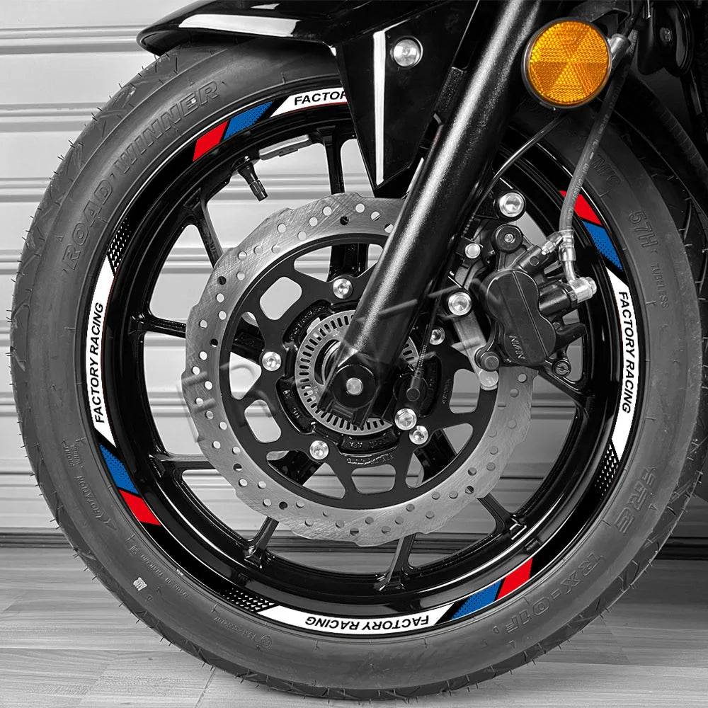 Reflective Wheel Rim Tape Decals for 12in to 18in Motorcycle Wheels - view 4