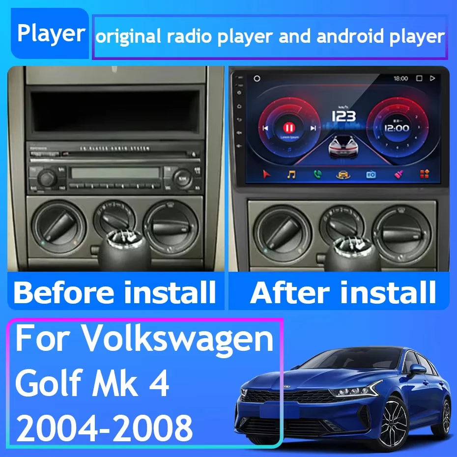VW Golf MK4 Multimedia Car Radio GPS Bluetooth Wireless Carplay - image 2