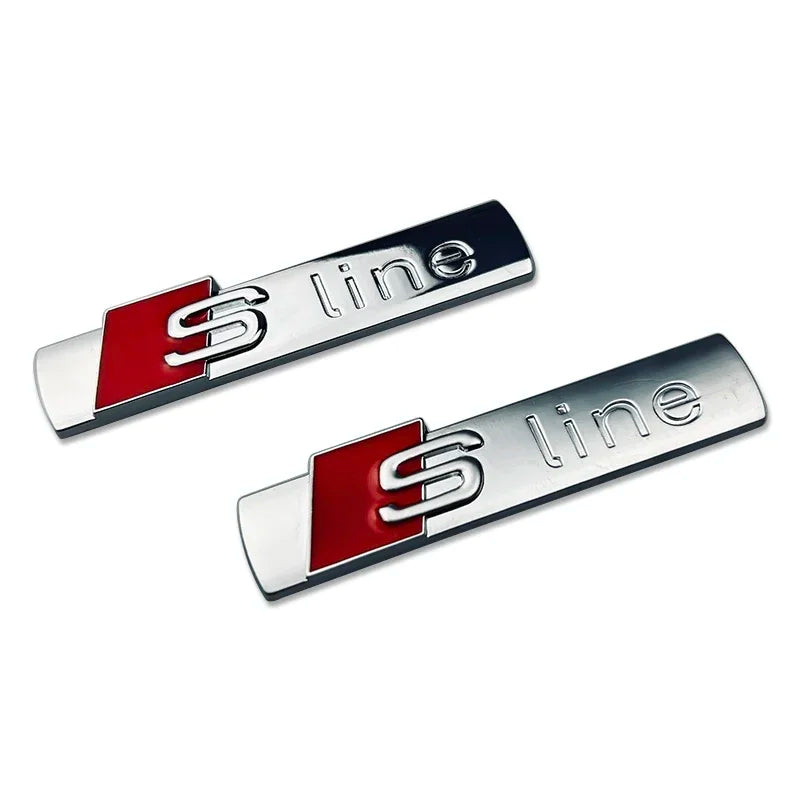Sport Script Metal Fender Side Sticker for Audi A3 A4 A6 Q5 Q7