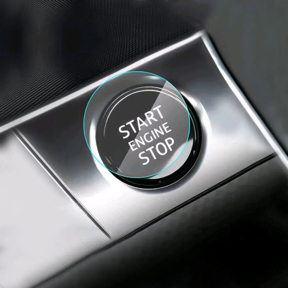 Waterproof Universal PU Car Ignition Start Stop Button Sticker - image 6