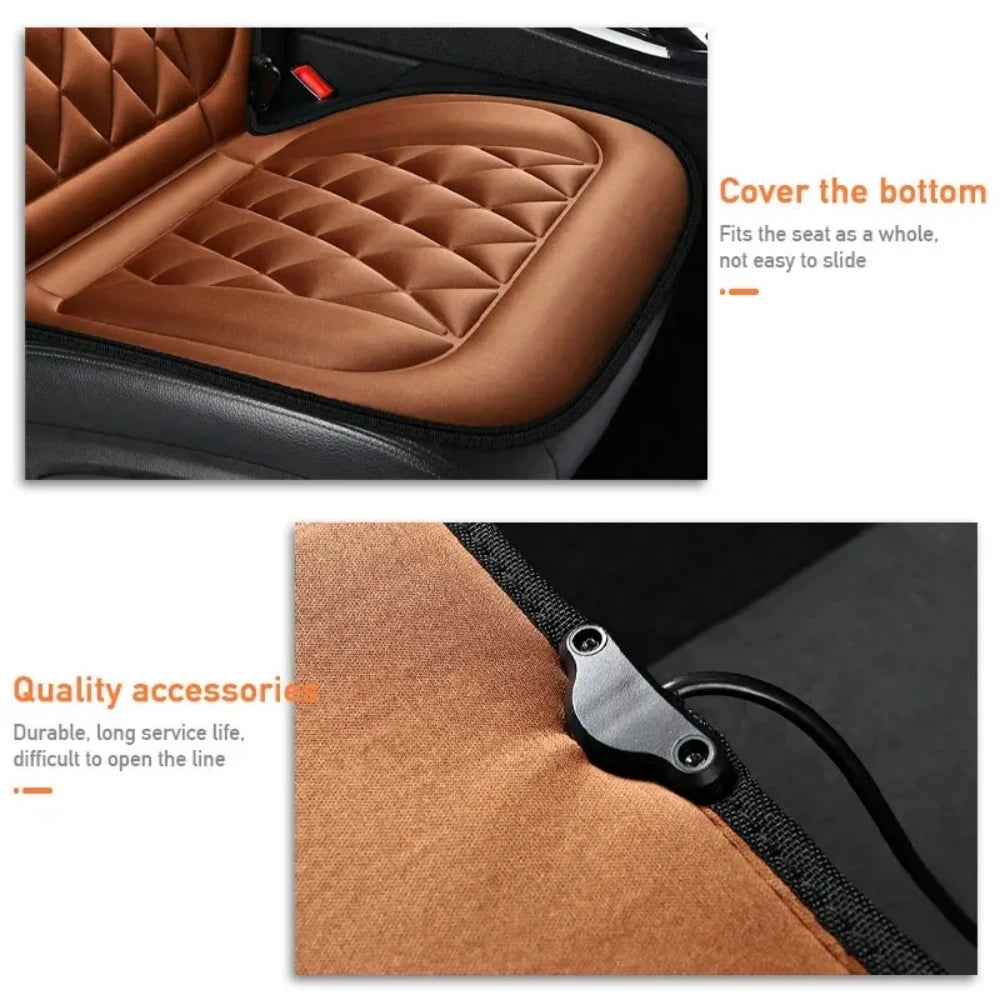 12V Heated Car Seat Cushion with High and Low Settings