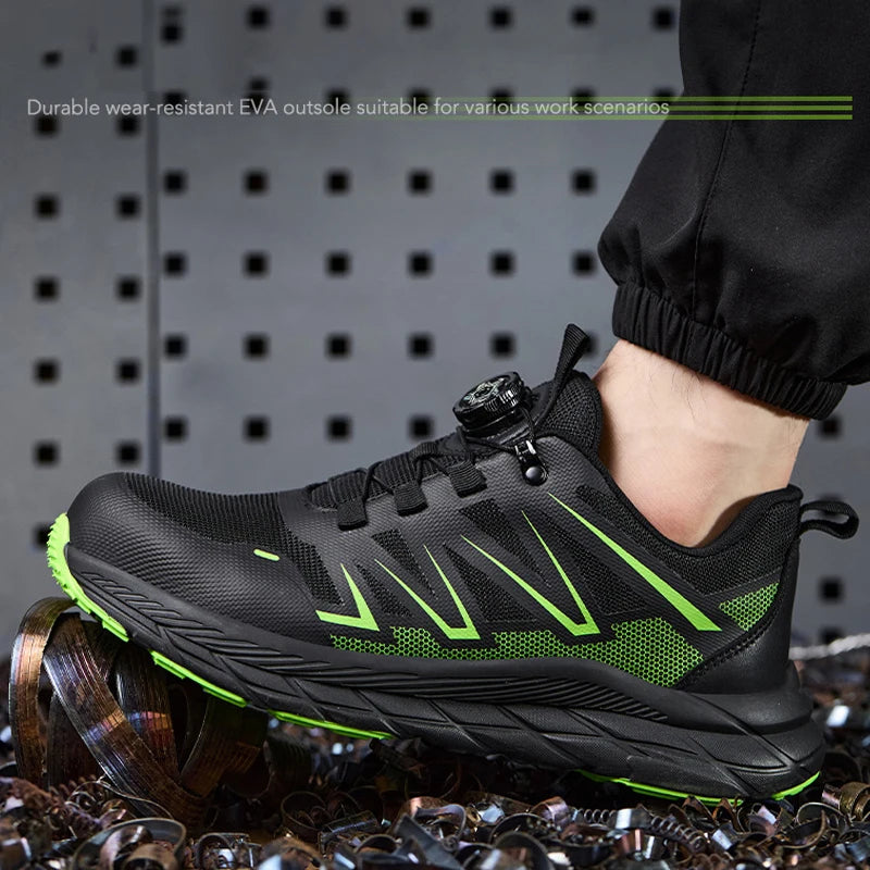 Men's Steel Toe Construction Work Boots, Anti-Smash - image 3