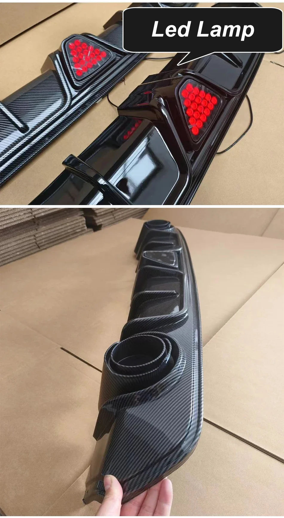 Rear Bumper Diffuser with LED for Nissan Sentra and Sylphy 2020-2022 - view 12