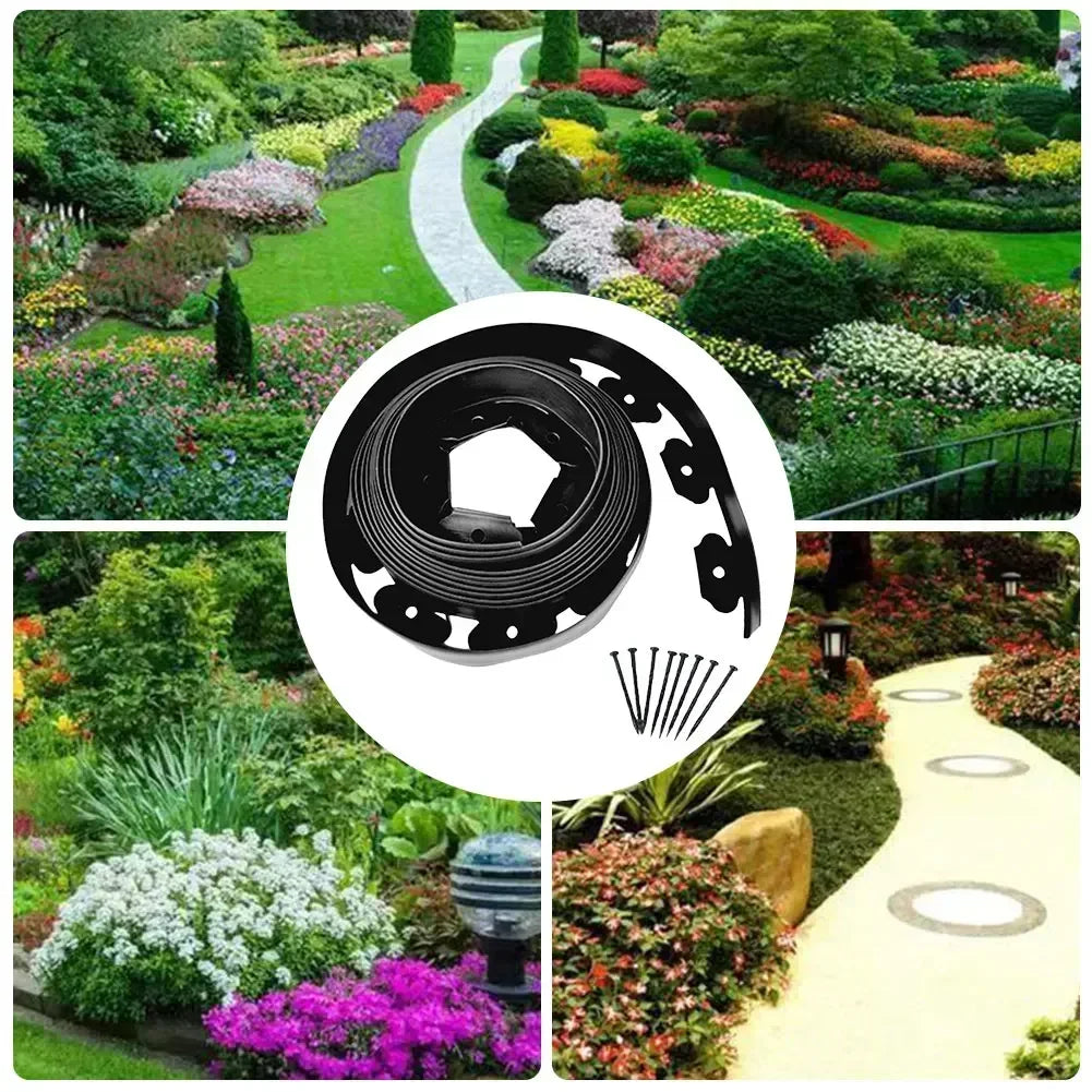 10M L-Shaped Heavy-Duty Lawn Edging – Landscape Border