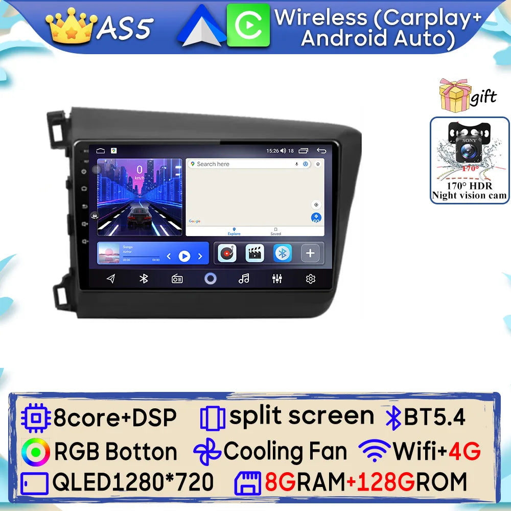 Android 15 Car Radio for Honda Civic 2012-2015 | GPS & Bluetooth - image 16