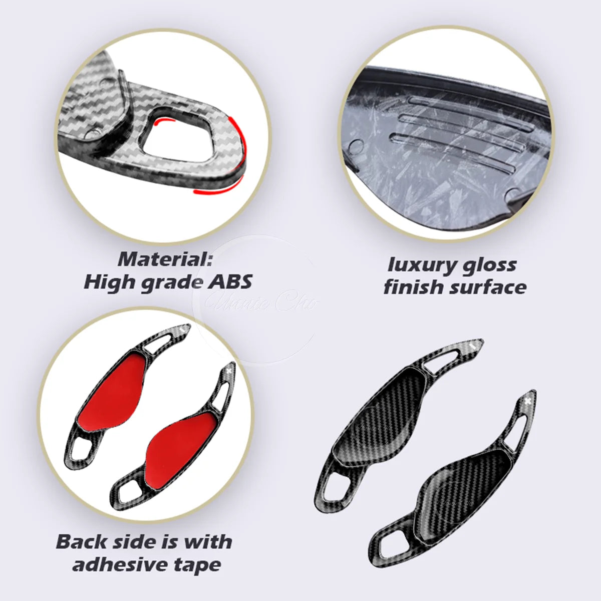 For Jaguar XF Accessories X250 X260 Car Steering Wheel Paddle Shifter Cover Trim 2007-2019 ABS Imitation Carbon Fiber Tuning