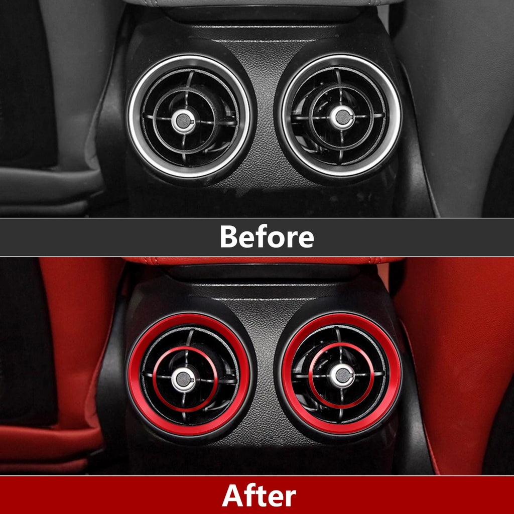 Carbon Fiber Interior Trim Stickers for Alfa Romeo Giulia and Stelvio
