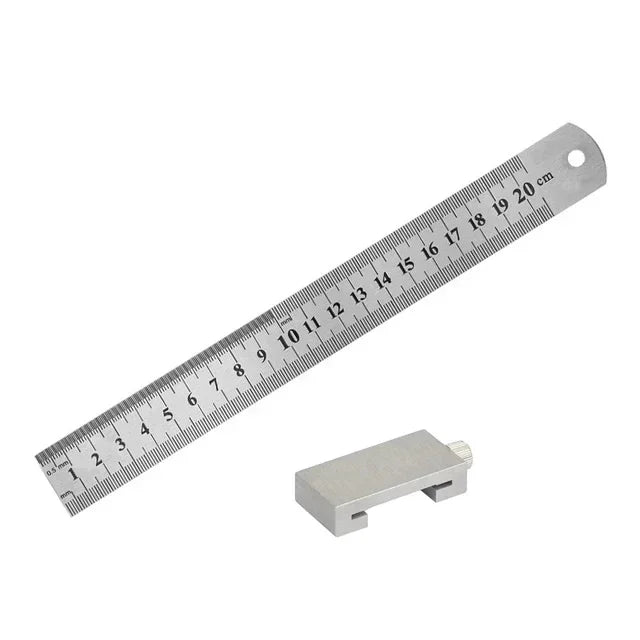 Precision Portable Steel Ruler with Limit Block for Woodworking - image 10