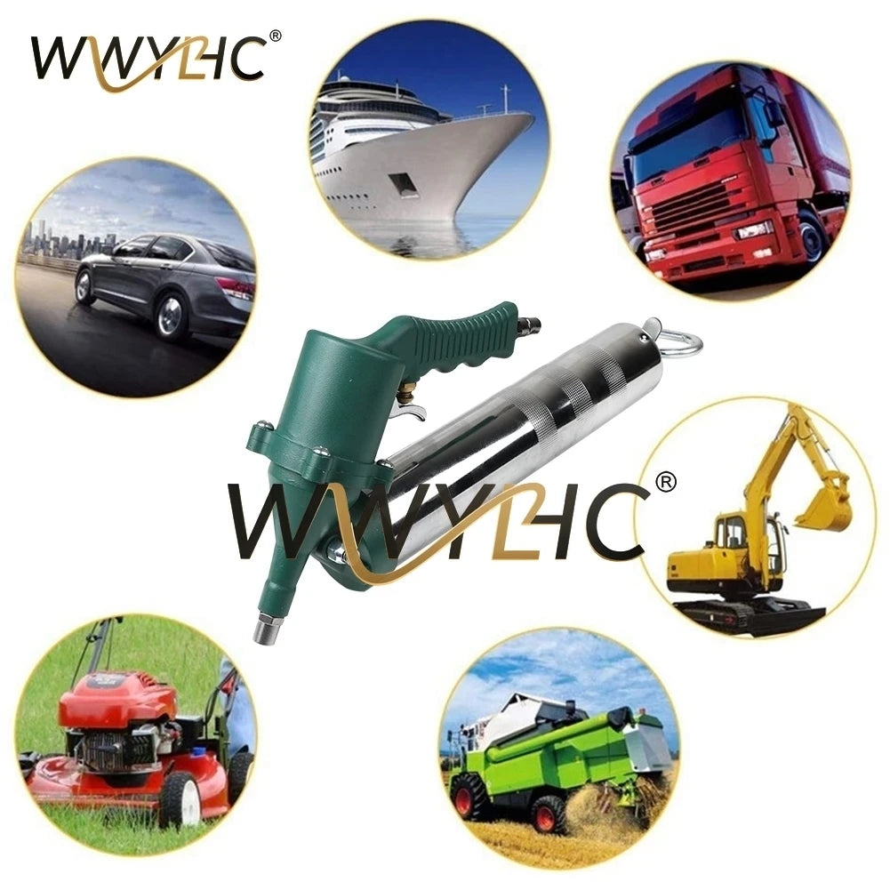 400CC Pneumatic Grease Gun Portable Pneumatic Compressor Pump Grease Gun for Lubricating Various Cars, Excavators, and Ships