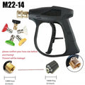 Short Pressure Washer Gun with 5 Nozzles, High Pressure Car Wash Gun Kit