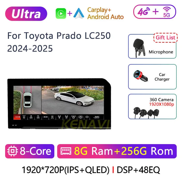 12.3" Android Car Stereo for Toyota Prado 2024-2025 - image 8