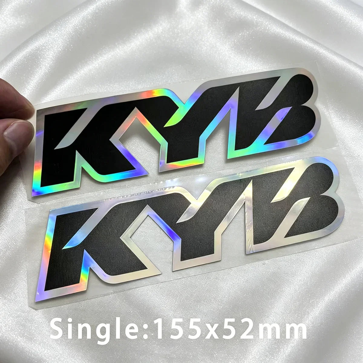 Reflective Motorcycle Front Fork Sticker Pair, Laser Finish