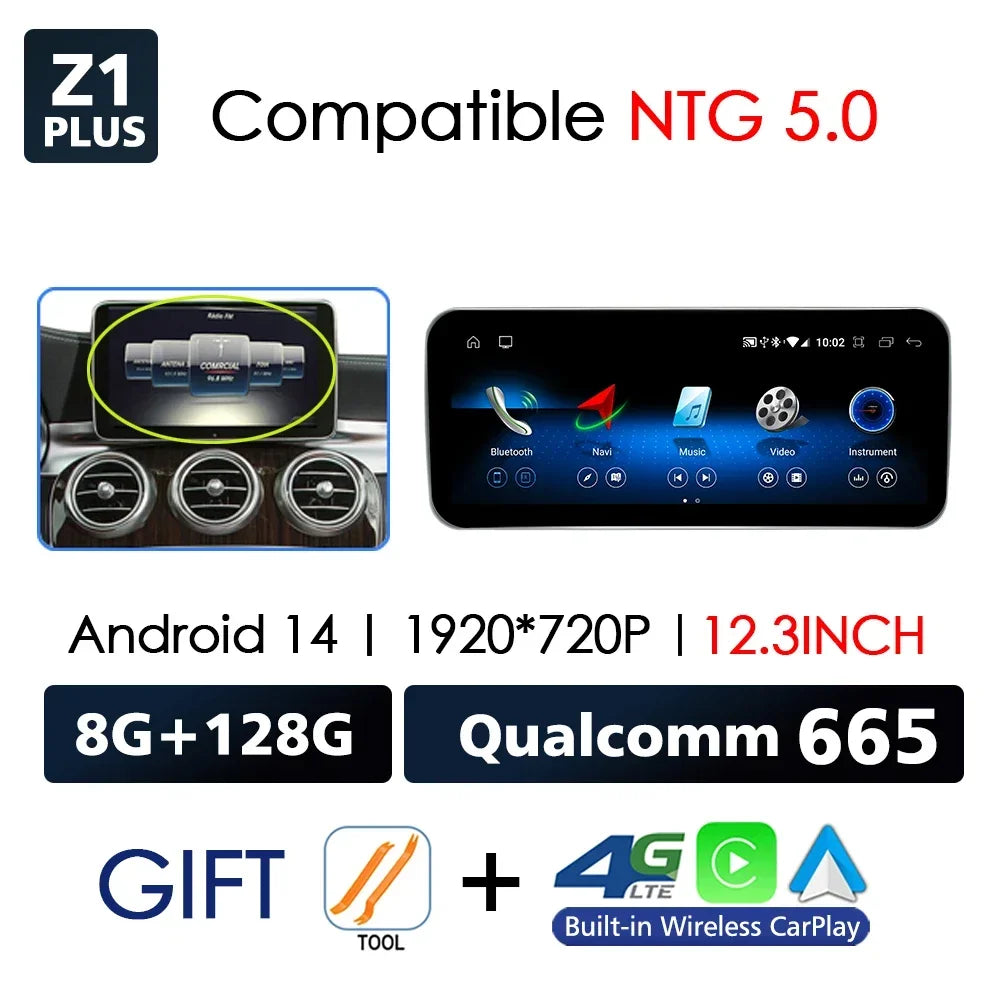Wireless CarPlay Android Auto Screen for Mercedes C-Class W205 - image 10