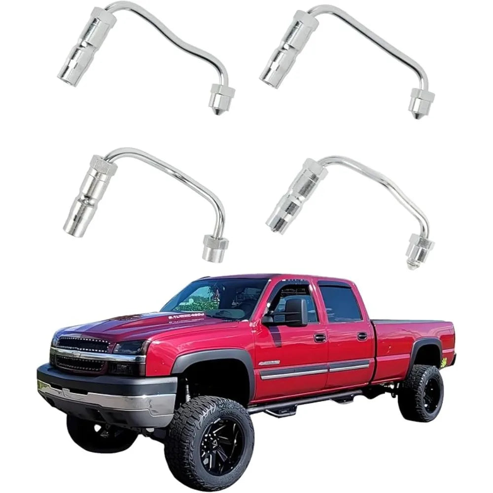 Car 8PCS Fuel Injector Feed Pipe Line Set for Sierra 2500 HD/3500 6.6L LB7 Duramax Diesel fits Silverado 2500 HD/3500 2001-2004