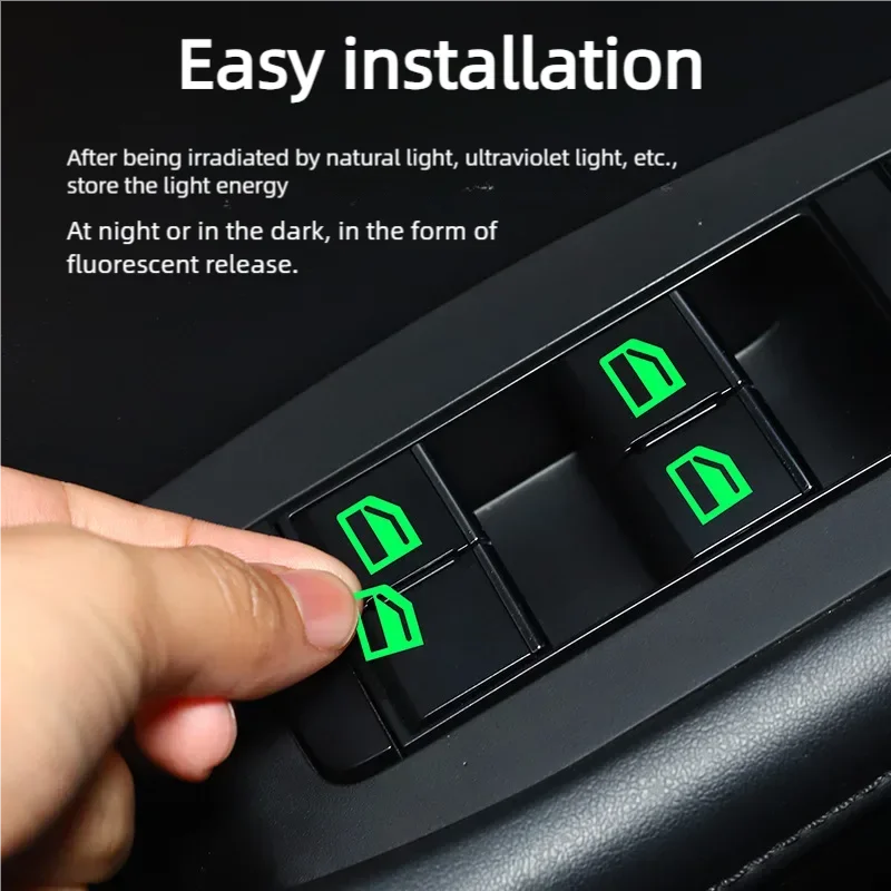 Glow-in-the-Dark Car Window Button Stickers - 18 Pack - image 2