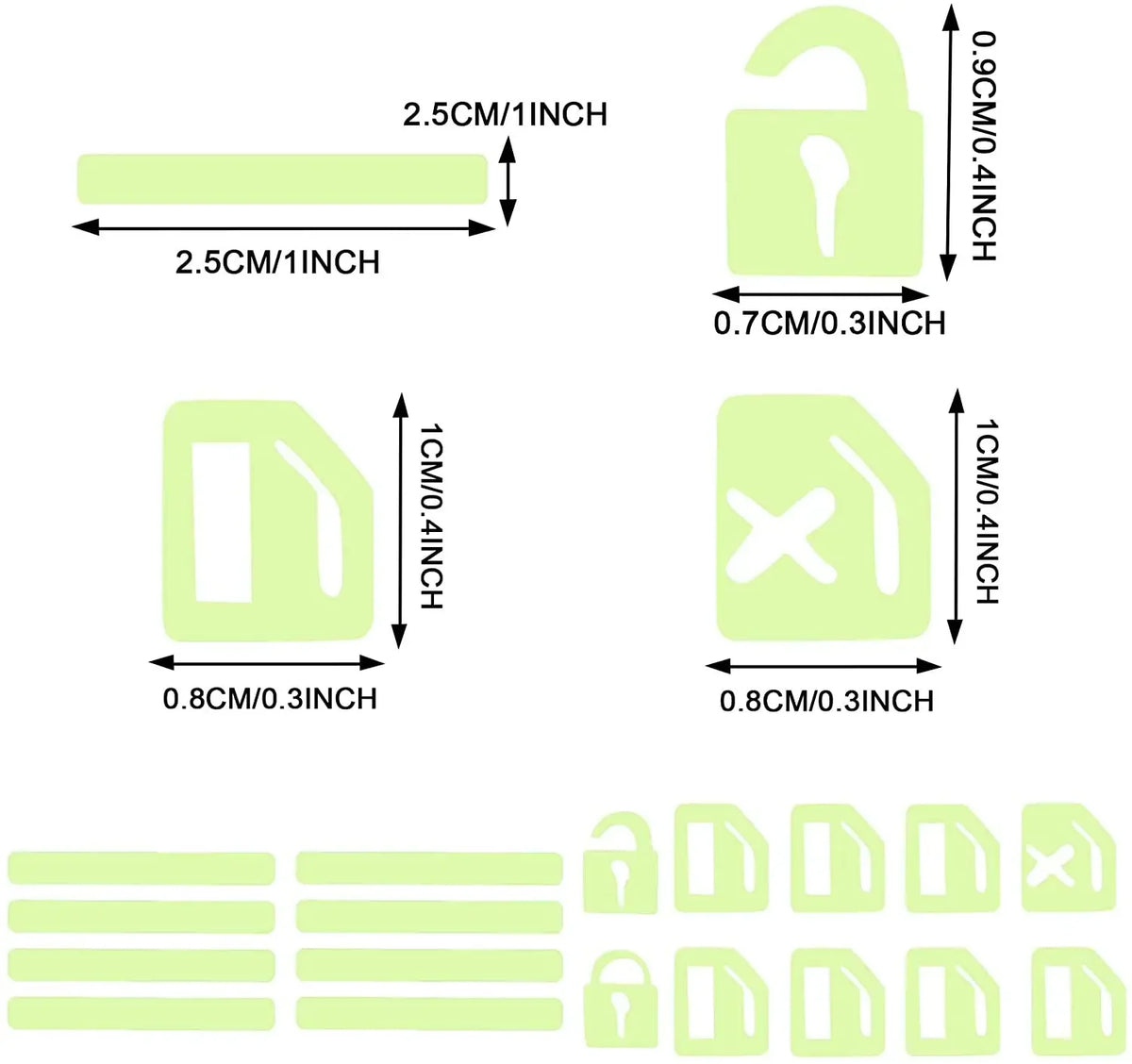 Luminous Car Door Window Lift Button Stickers