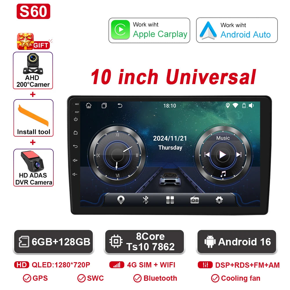 Universal Android Car Stereo with GPS, CarPlay & Bluetooth - image 23