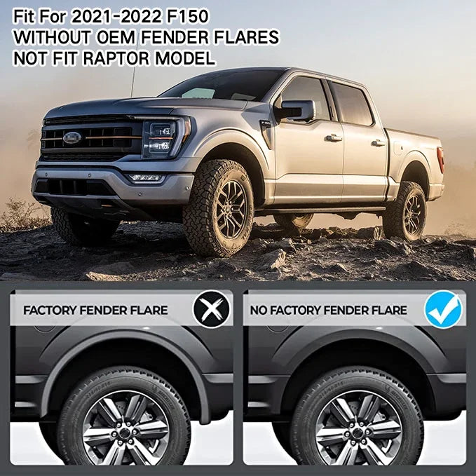 Mud Flaps For Ford F-150 F150 2021 2022 2023 2024 2025 F 150 Splash Guards Fender MudFlaps Front Rear Mudguards Car Accessories