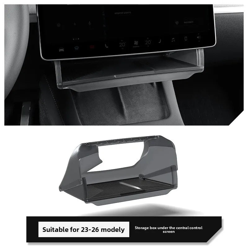 Under Screen Console Storage Box for Tesla Model Y 2023-2026