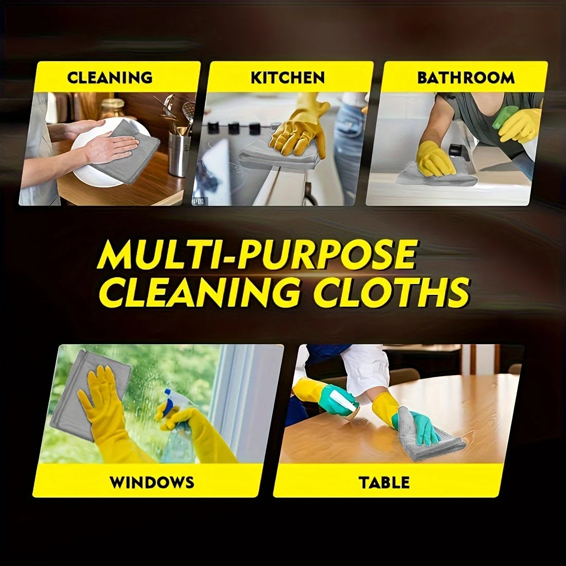 Lint-Free Microfiber Cleaning Cloths - Reusable & Absorbent - image 3