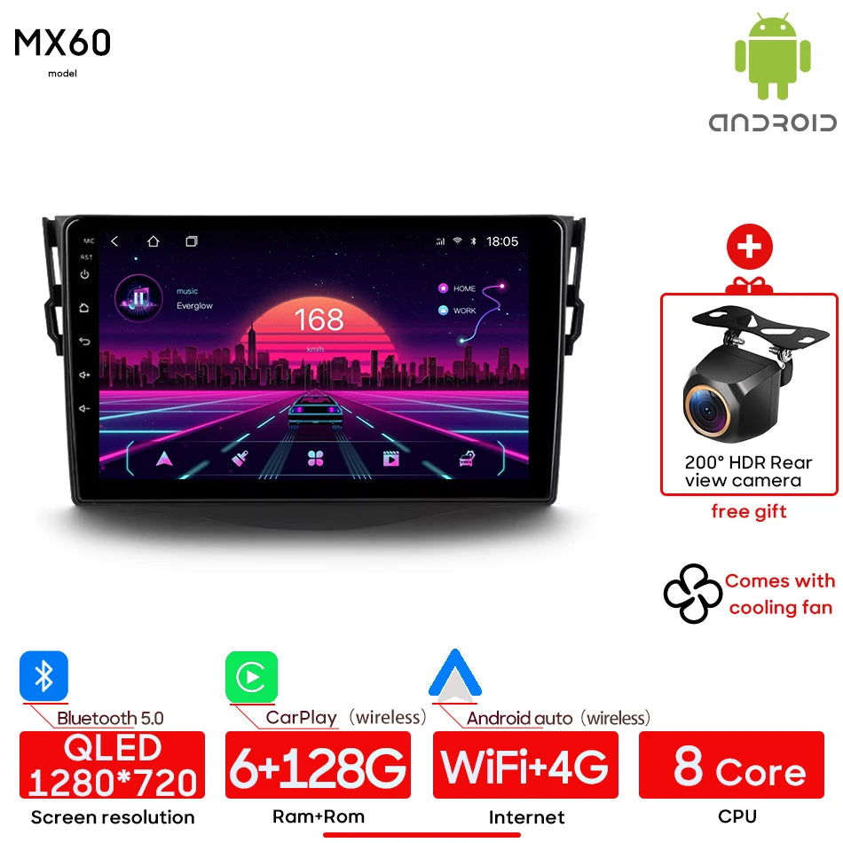 9 Inch Android Auto 2DIN Multimedia Player for Toyota RAV4 2005-2016 - image 16
