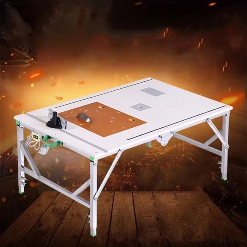Multifunctional Woodworking Workbench Portable Folding Saw Table for DIY 80x120cm