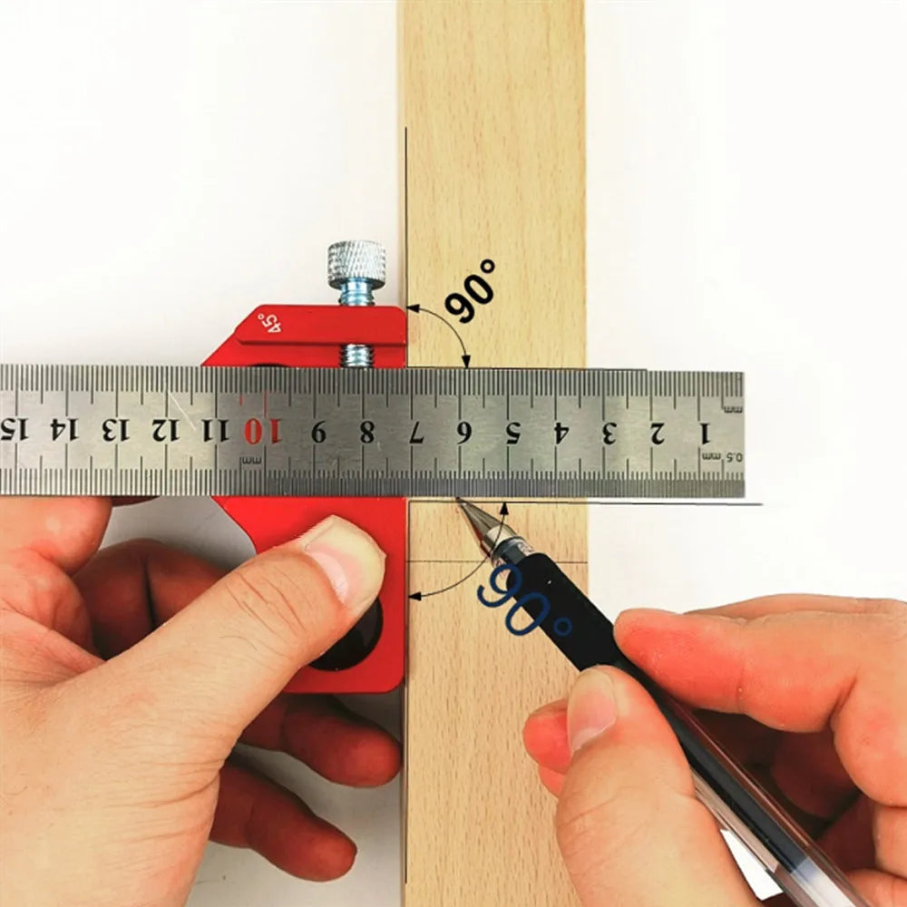 Precision Steel Ruler Positioning Block | Woodworking Measuring Tool - image 5