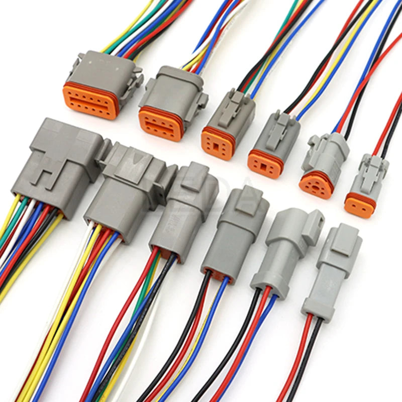 DT Waterproof Wire Connector with 15cm Leads, 2 to 12 Pin