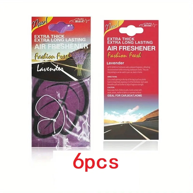 Vanilla Scented Paper Leaf Hanging Car Air Fresheners, 3-60 Pcs