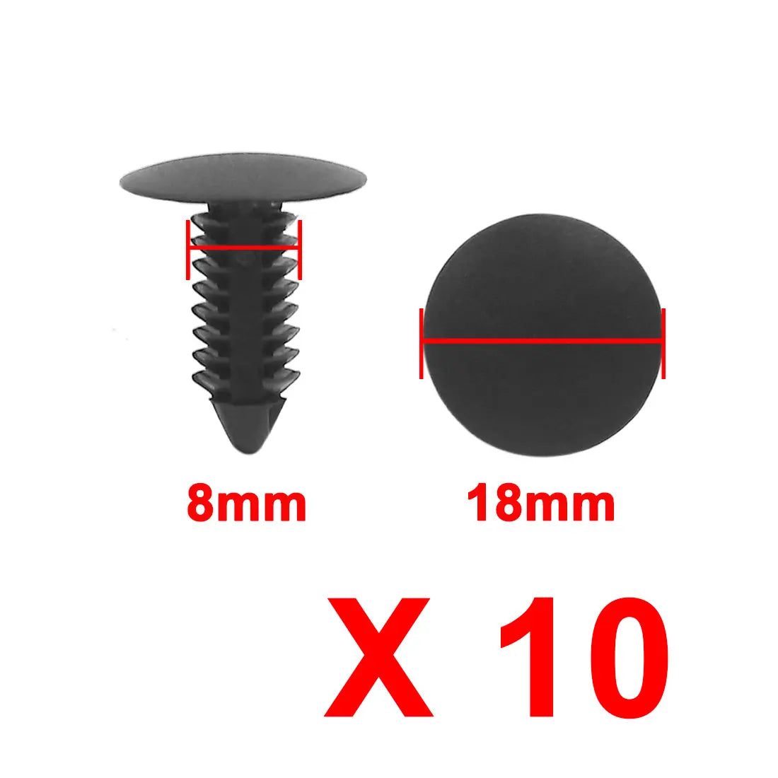 Durable 9mm Plastic Door Bumper Rivet Clips for Car Interior - image 13