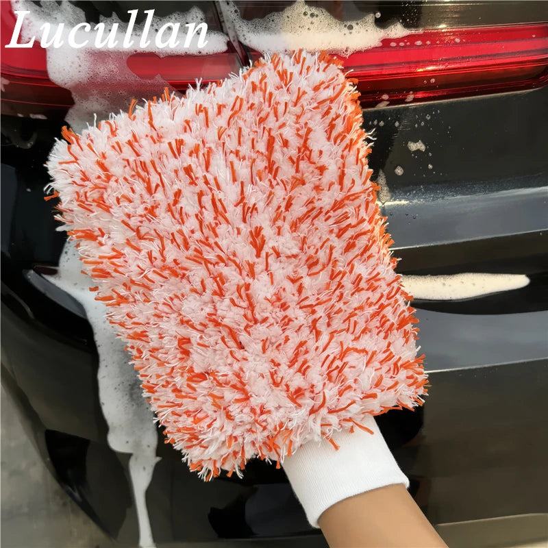 Super Thick Premium Microfiber Car Wash Mitt Pad for Professional Car Detailing