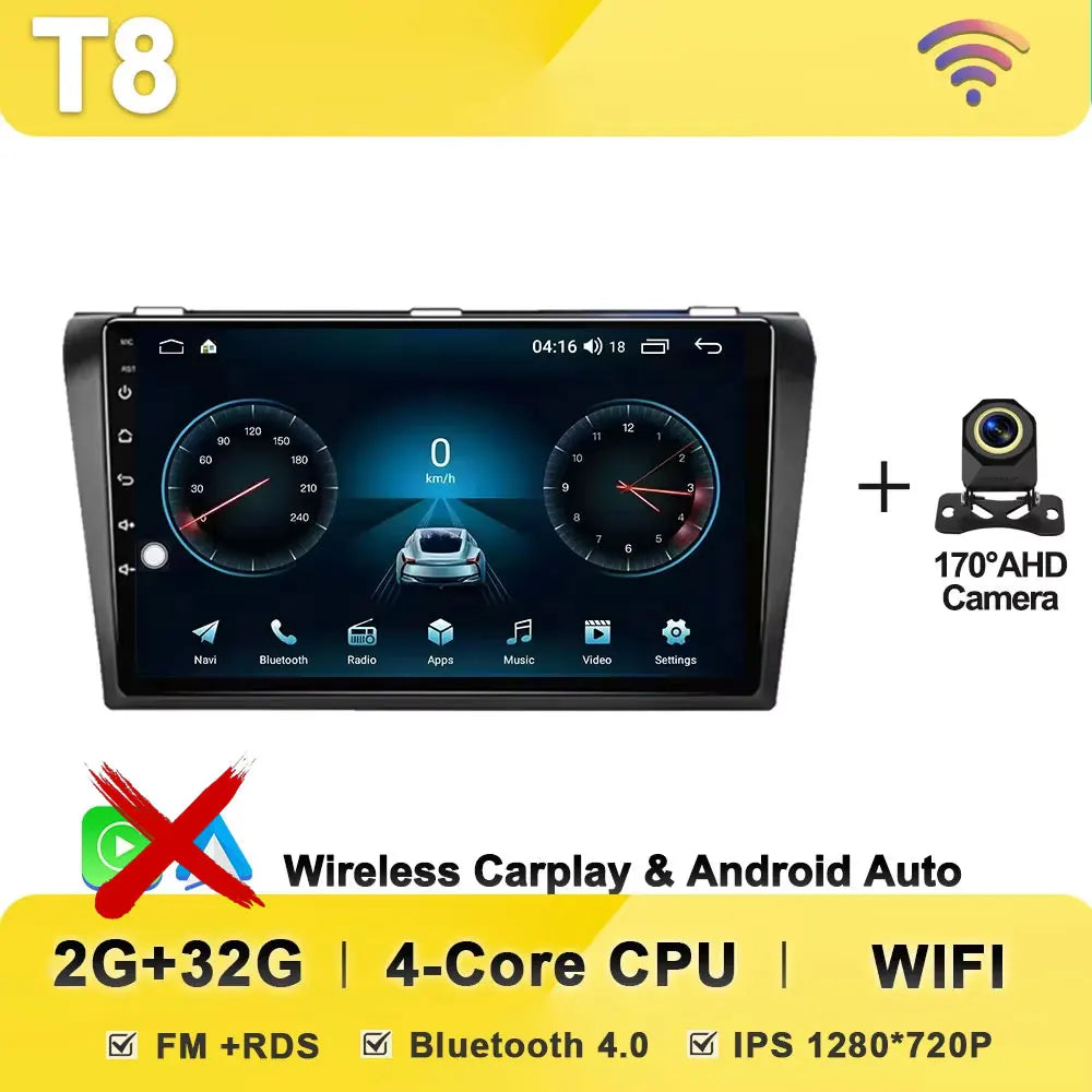 9" Android Car Stereo with Wireless CarPlay for Mazda 3 (04-09) - image 15
