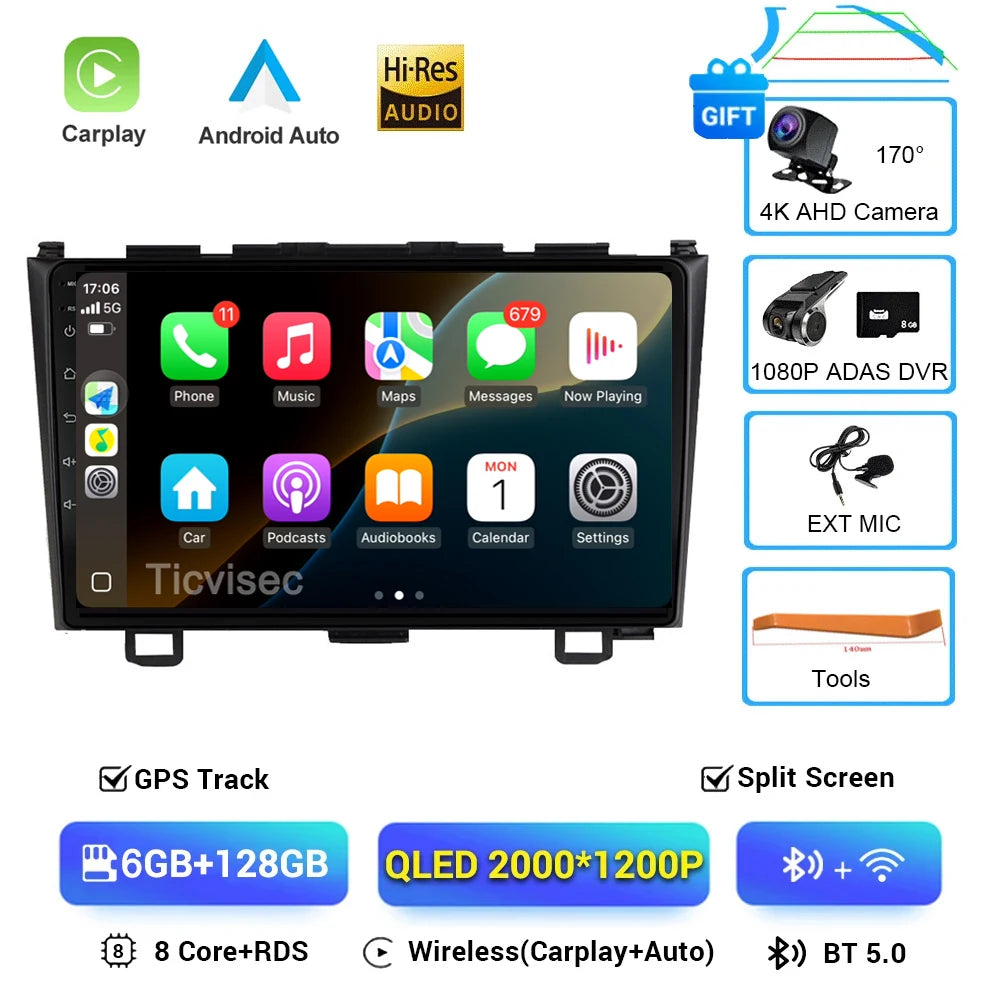 Android 16 Double Din Car Radio GPS for Honda CR-V 2007-2011 Bluetooth - image 9