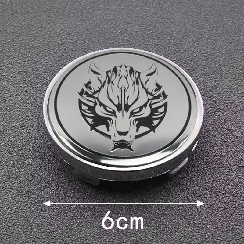 Wolf Emblem Wheel Center Hub Caps, 56/60mm 4-Pack - image 5