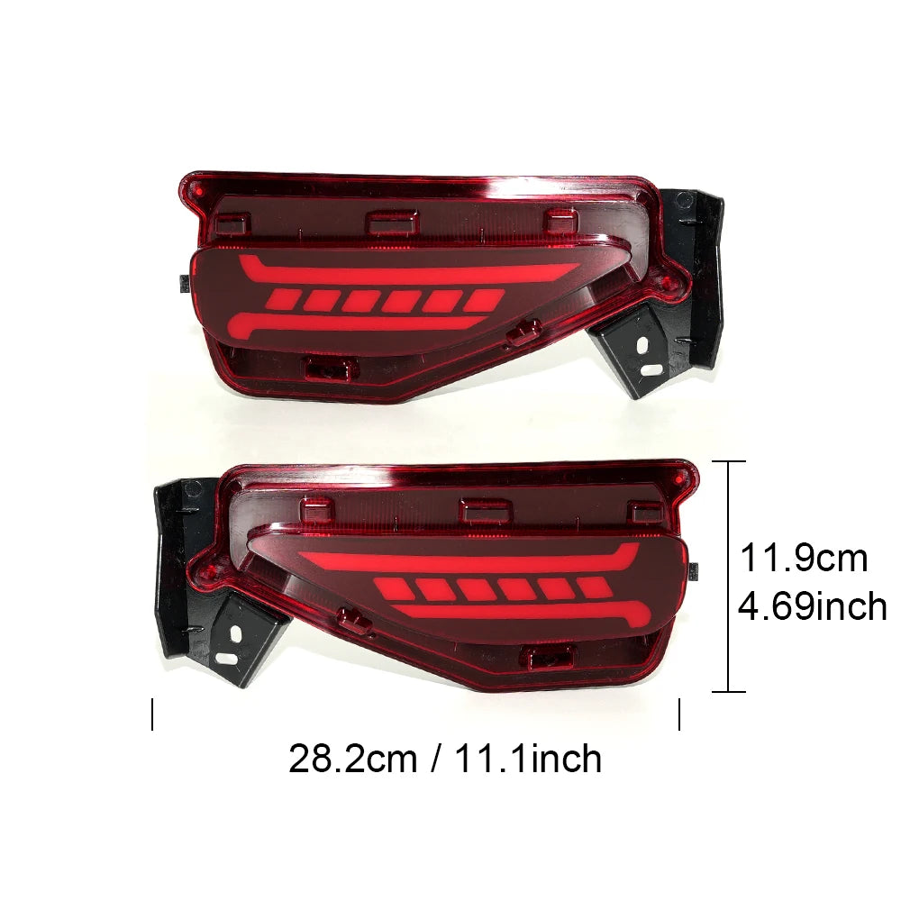Dynamic LED Rear Bumper Reflectors for Toyota Fortuner 2015-2020 - image 6