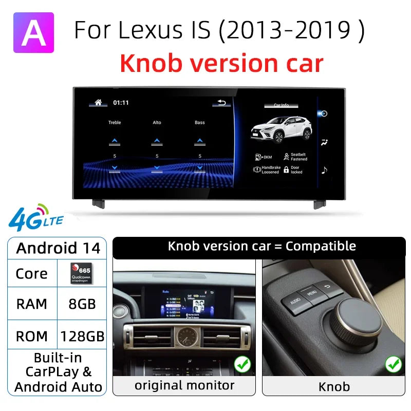 Nunoo Android 14 Wireless CarPlay Multimedia System for Lexus - image 18