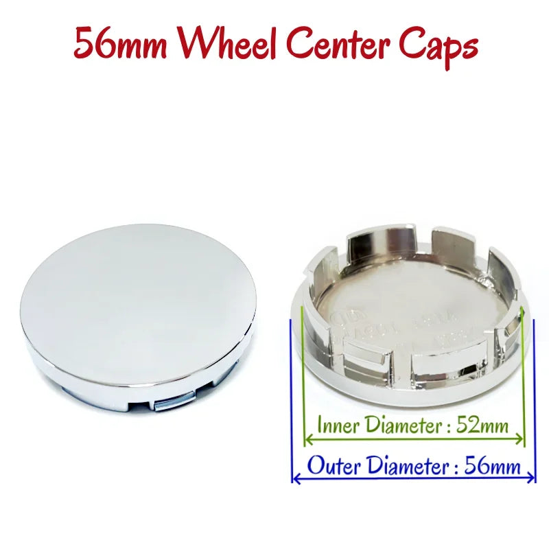 4 Pack Universal No-Logo Wheel Hub Caps for Car Rims - image 3
